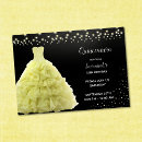 Search for black yellow quinceanera invitations Daughter