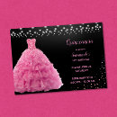 Search for pink black quinceanera invitations Sweet 15