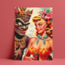 Search for tiki girl postcards Hawaii