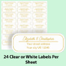 Search for return address labels Transparent