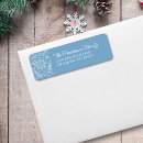Search for blue snowflake return address labels Winter snowflakes