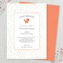 Search for fox baby shower invitations Orange