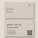 Search for brown monogram business cards Qr code