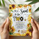 Search for 2nd bee birthday invitations Sunflower