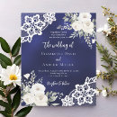Search for navy blue lace wedding invitations Roses