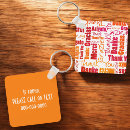 Search for thank square key rings Orange