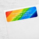 Search for rainbow stripes return address labels Watercolor