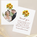 Search for sunflower wedding thank you cards Simple