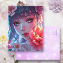 Search for floral note postcards Pink