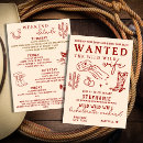 Search for red cowboy boots invitations Wild west
