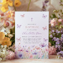 Search for butterfly christening invitations Floral baptism