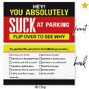 Search for parking business cards Sarcastic