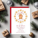 Search for gingerbread man christmas invitations Red