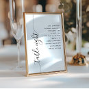 Search for 8 table wedding seating charts Black and white