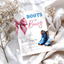 Search for boots or bows invitations Blue or pink