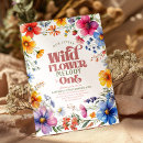Search for wildflower 1st birthday invitations Flowers