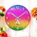 Search for purple glitter clocks Blue