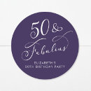 Search for purple 50th birthday stickers Calligraphy