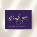 Search for 90th birthday thank you cards Purple