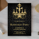 Search for black gold chandelier party invitations Chic