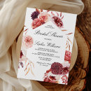 Search for marsala bridal shower invitations Bohemian