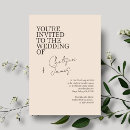 Search for peach wedding invitations Modern minimalist