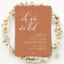 Search for we eloped party invitations Newlyweds