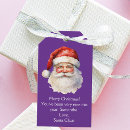 Search for purple christmas gift tags Santa claus