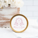 Search for pink monogram wedding stickers Formal