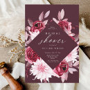 Search for romantic roses and diamonds invitations Burgundy red maroon dahlias