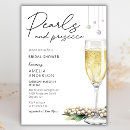 Search for pearl bridal shower invitations Elegant calligraphy script