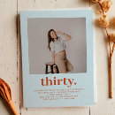 Search for blue 30th birthday invitations Minimal