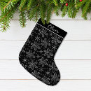 Search for black and silver christmas stockings Pattern