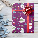 Search for purple snowman wrapping paper Xmas