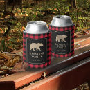 Search for plaid can coolers Red and black plaid