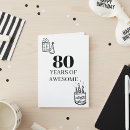 Search for 80 years cards 80th