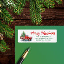 Search for red white and green return address labels Watercolor