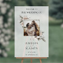 Search for white flowers welcome wedding signs Black and white