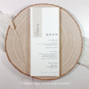 Search for minimalist wedding menus Simple