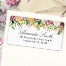 Search for rose flowers return address labels Rustic