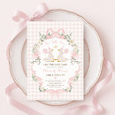 Search for pink gingham invitations For kids