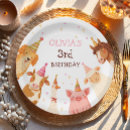 Search for farm birthday plates Party animals