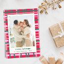 Search for red plaid christmas cards Modern