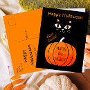 Search for spooky cat postcards Pumpkin