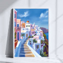 Search for santorini posters Watercolor