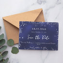 Search for silver wedding save the dates Navy blue