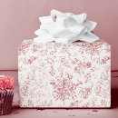 Search for vintage pink toile wrapping paper Floral