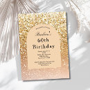 Search for pink champagne birthday invitations Glitter