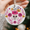 Search for mexican sugar skull christmas tree decorations Floral