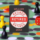 Search for retirement playing cards Retiree